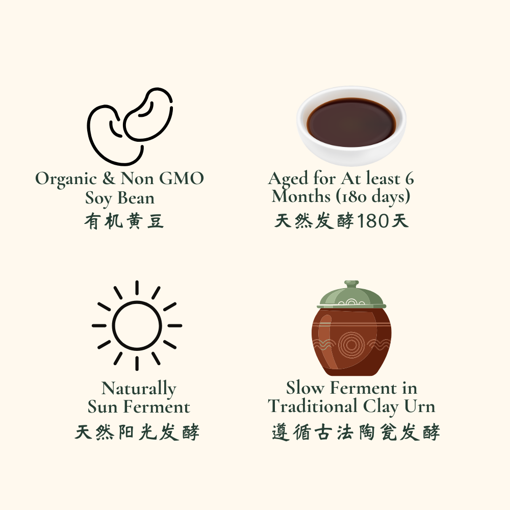 Organic Soy Bean Light Soy Sauce 有机陶瓮酱油 190g