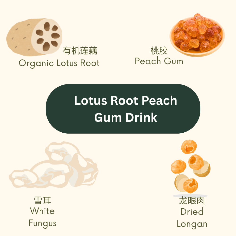 Lotus Root Peach Gum Dessert Drink 炖莲藕桃胶 养颜 350g